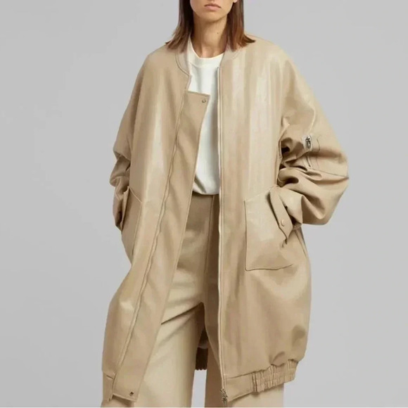 The Frankie Shop Jackets & Blazers - THE FRANKIE SHOP Oversized faux leather bomber jacket